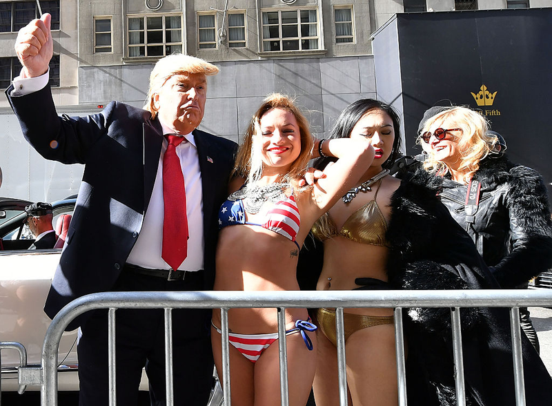 Trump performance art by photographer Alison Jackson (Photo by Slaven Vlasic/Getty Images)